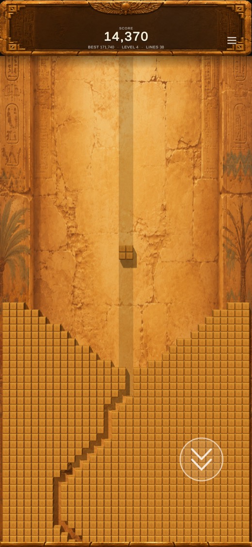 Blockfall gameplay in the Egypt theme